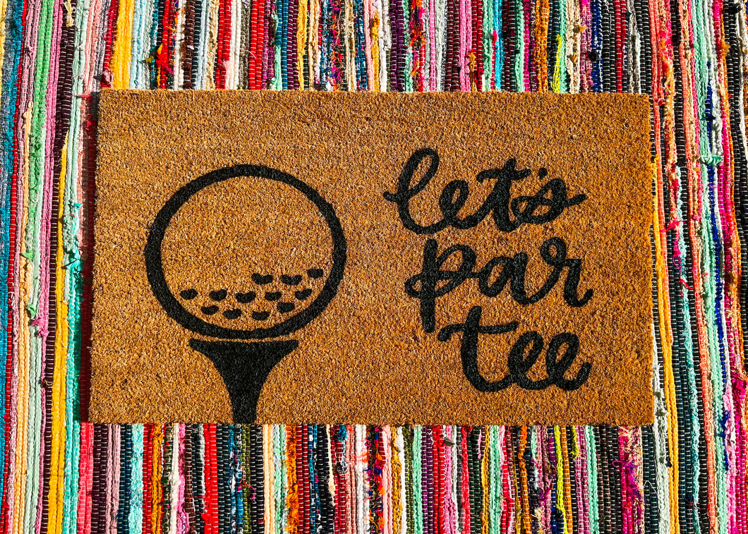 Let’s par tee doormat