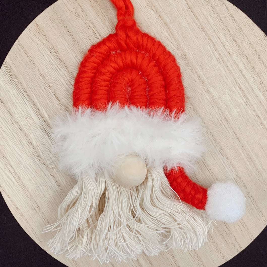 santa macrame ornament