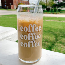 Load image into Gallery viewer, Coffee Coffee Coffee glass
