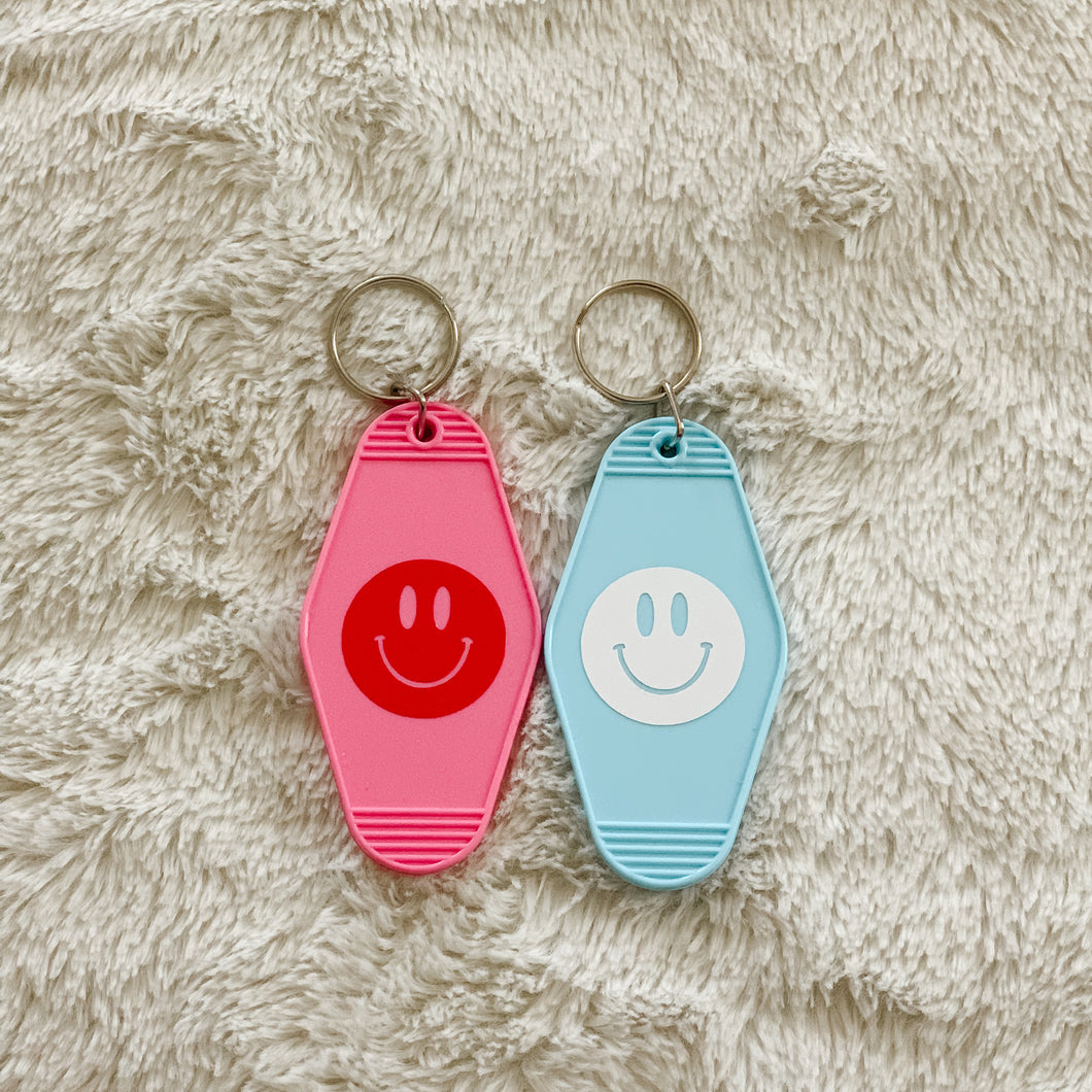 smiley face keychain