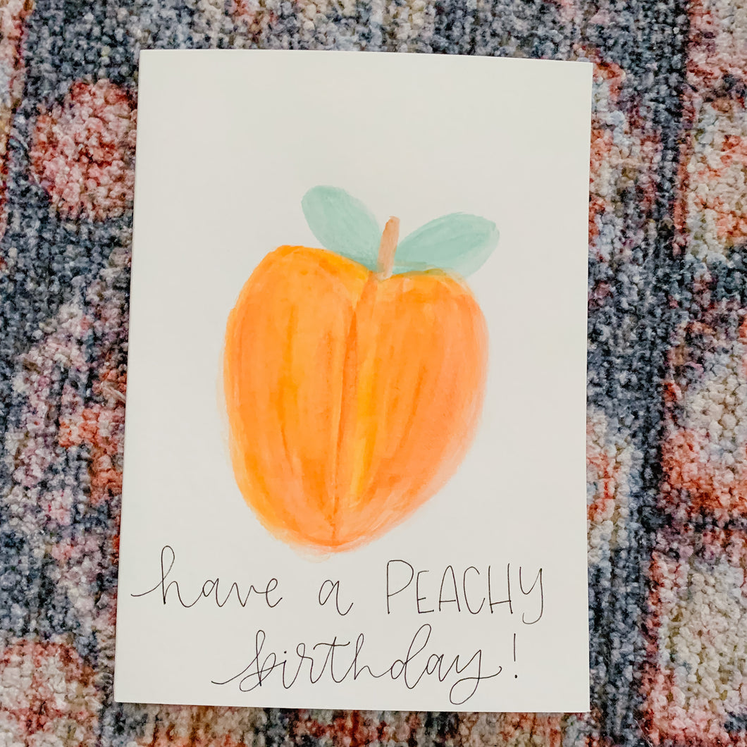 Peachy birthday card