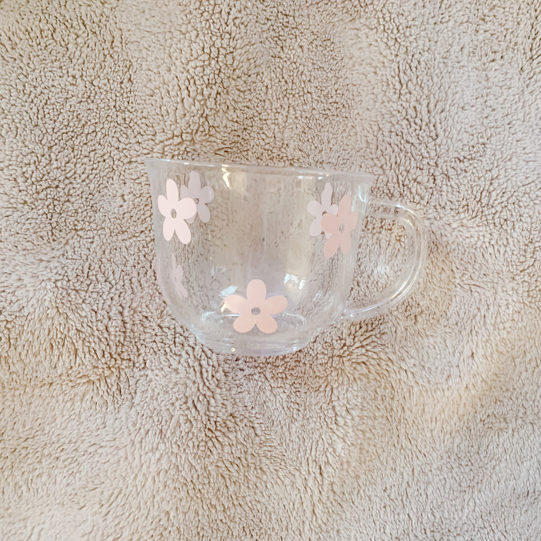 pink flower mug