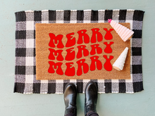 Load image into Gallery viewer, merry merry merry doormat
