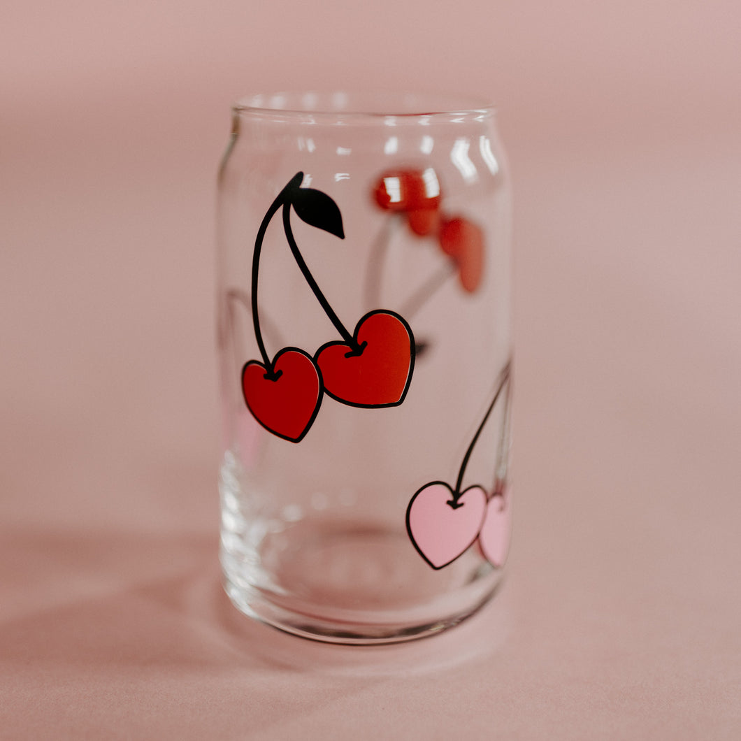 heart cherry glass