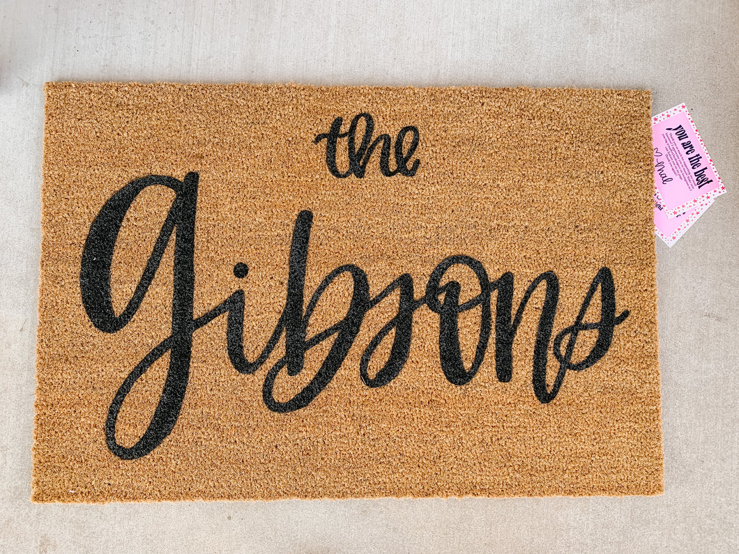 Custom Last Name Doormat