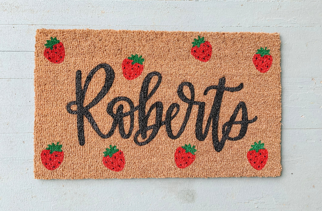 Strawberry doormat