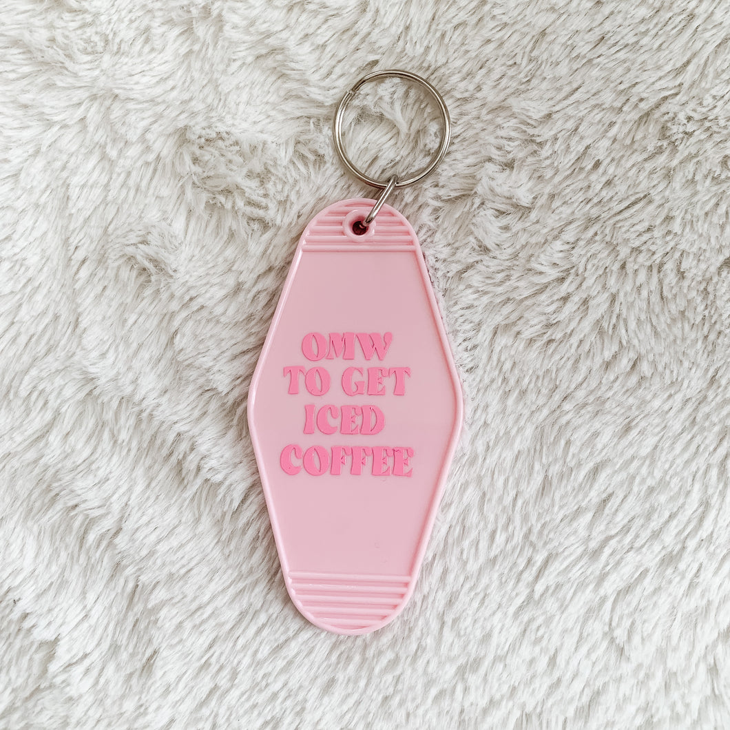 Iced coffee keychain