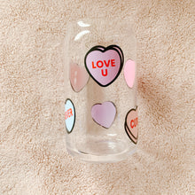 Load image into Gallery viewer, conversation heart can glass
